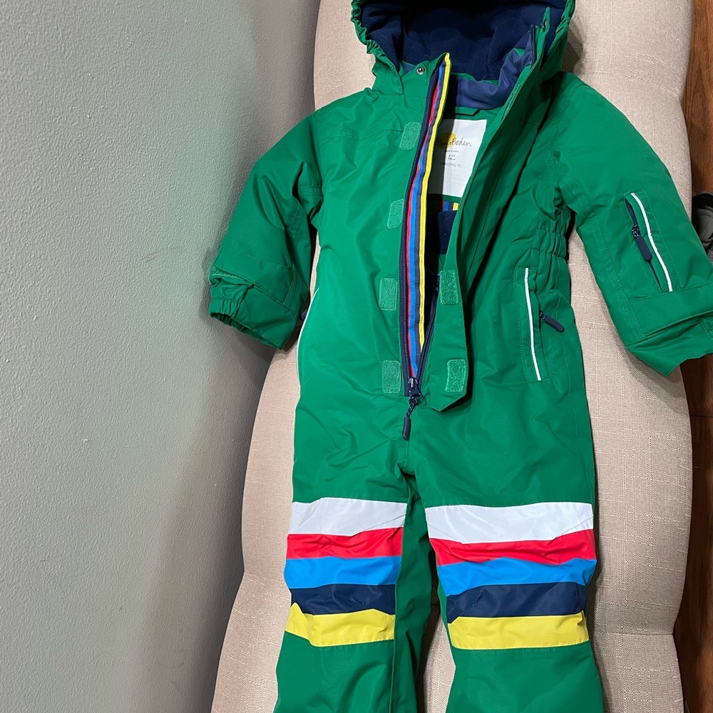 BODEN Green Dragon 2-3yr toddler snowsuit